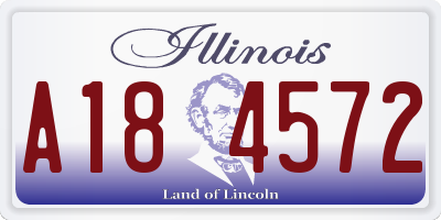 IL license plate A184572