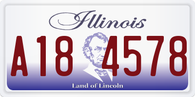IL license plate A184578