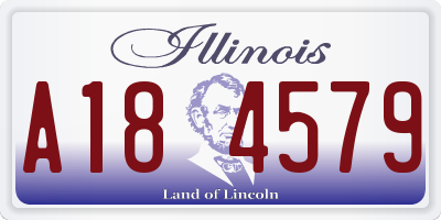 IL license plate A184579