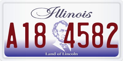 IL license plate A184582