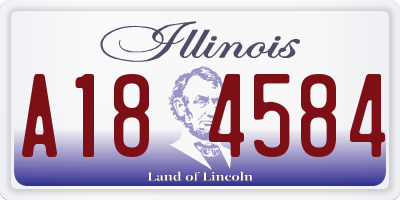 IL license plate A184584