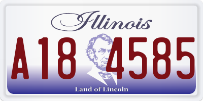 IL license plate A184585