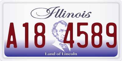 IL license plate A184589