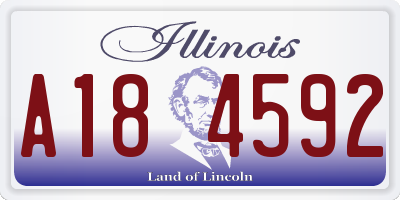 IL license plate A184592