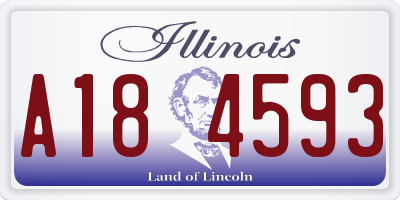 IL license plate A184593