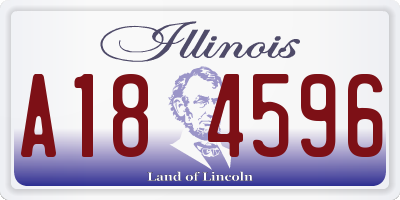 IL license plate A184596