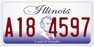 IL license plate A184597