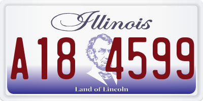 IL license plate A184599