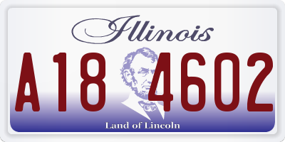 IL license plate A184602