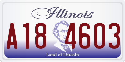 IL license plate A184603