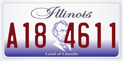 IL license plate A184611