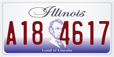 IL license plate A184617