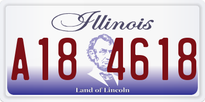 IL license plate A184618