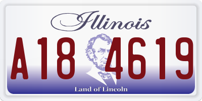 IL license plate A184619