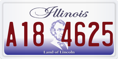 IL license plate A184625