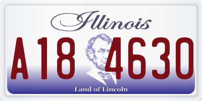 IL license plate A184630
