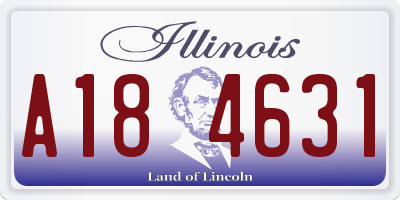 IL license plate A184631