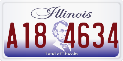 IL license plate A184634
