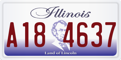 IL license plate A184637