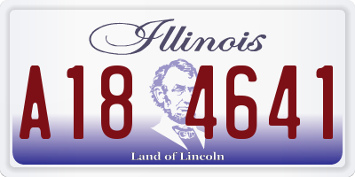 IL license plate A184641