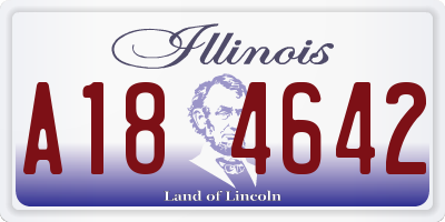 IL license plate A184642