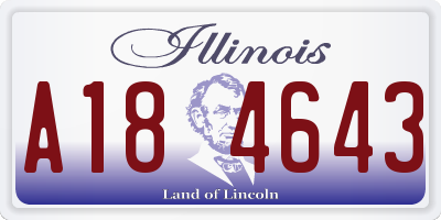 IL license plate A184643