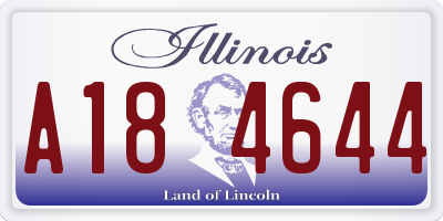 IL license plate A184644