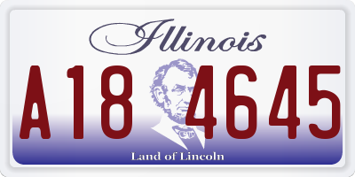 IL license plate A184645
