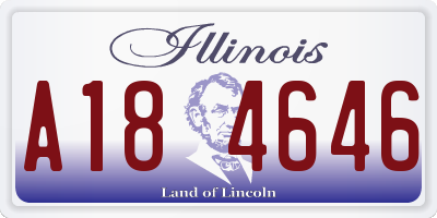 IL license plate A184646
