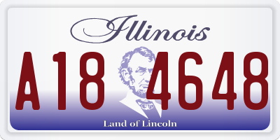 IL license plate A184648