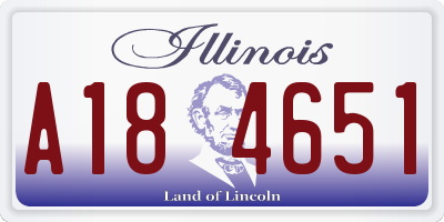 IL license plate A184651