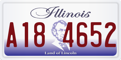 IL license plate A184652