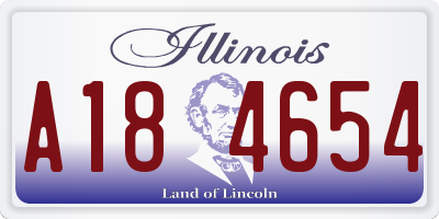 IL license plate A184654