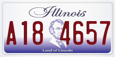 IL license plate A184657