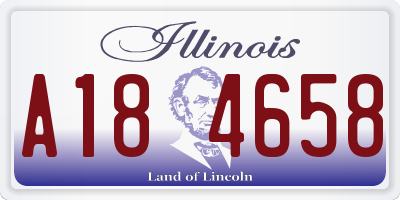 IL license plate A184658