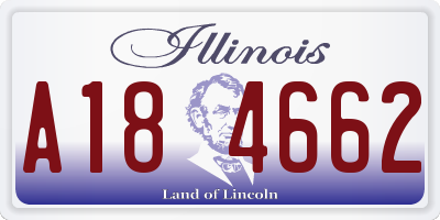 IL license plate A184662
