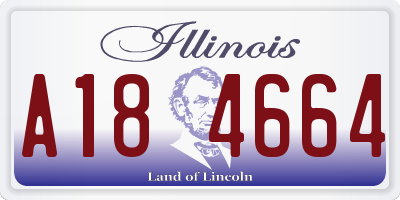 IL license plate A184664