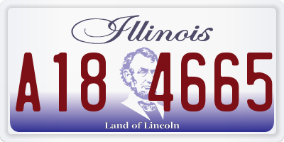 IL license plate A184665