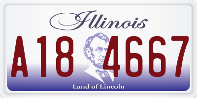IL license plate A184667