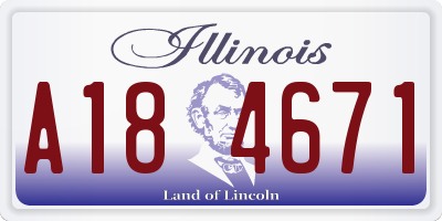 IL license plate A184671
