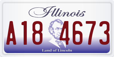 IL license plate A184673