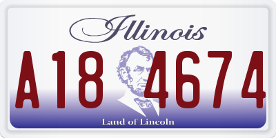 IL license plate A184674