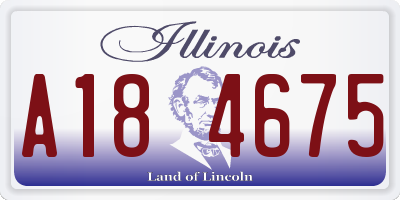 IL license plate A184675
