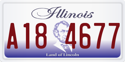 IL license plate A184677