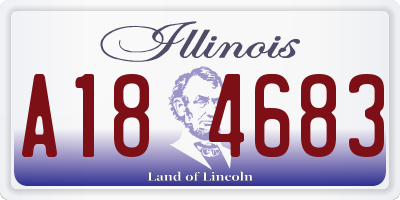 IL license plate A184683
