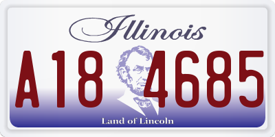 IL license plate A184685