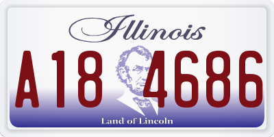 IL license plate A184686