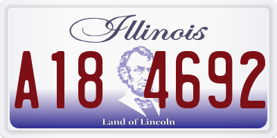 IL license plate A184692