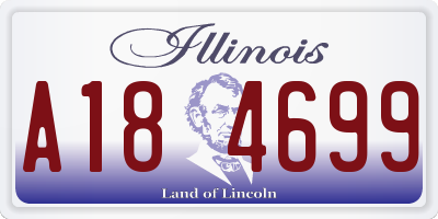 IL license plate A184699