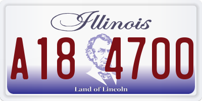 IL license plate A184700